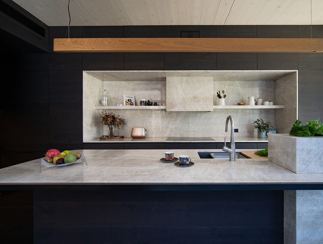 Havwoods HW9554 Abrego Timber used in Kitchen Cladding